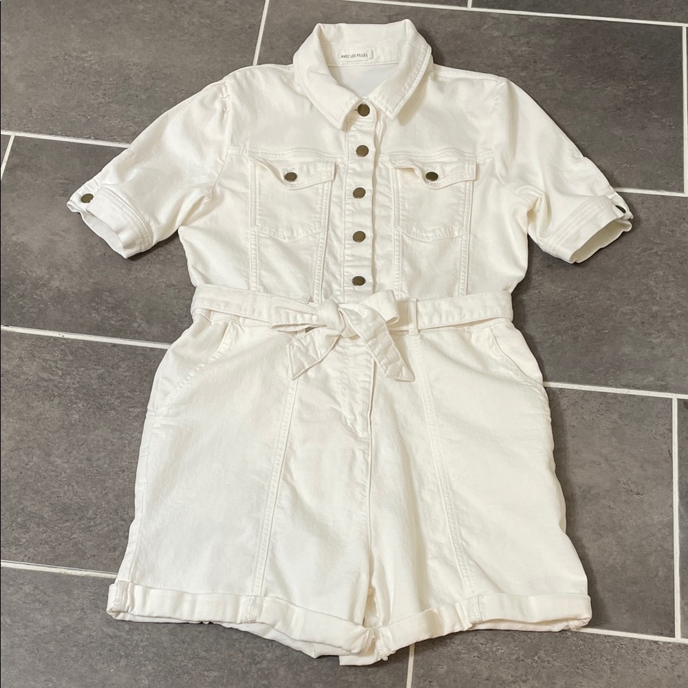 Avec Les Filles denim Boiler Romper size Medium